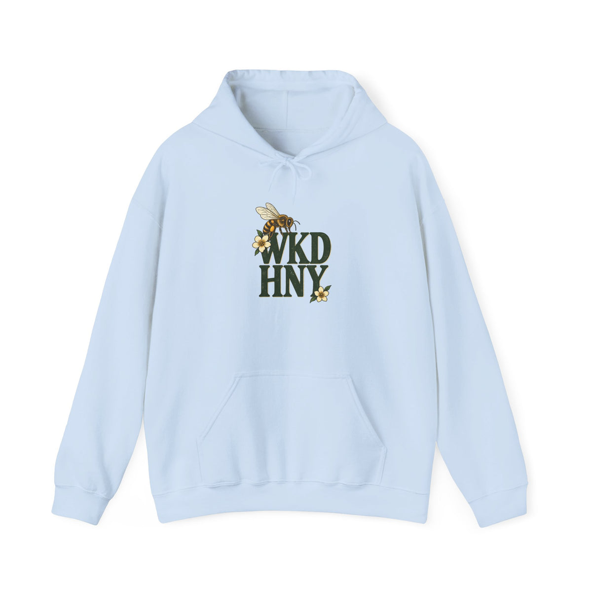 WKD HNY Bee Floral Design Hoodie | Honeybee Graphic Sweatshirt