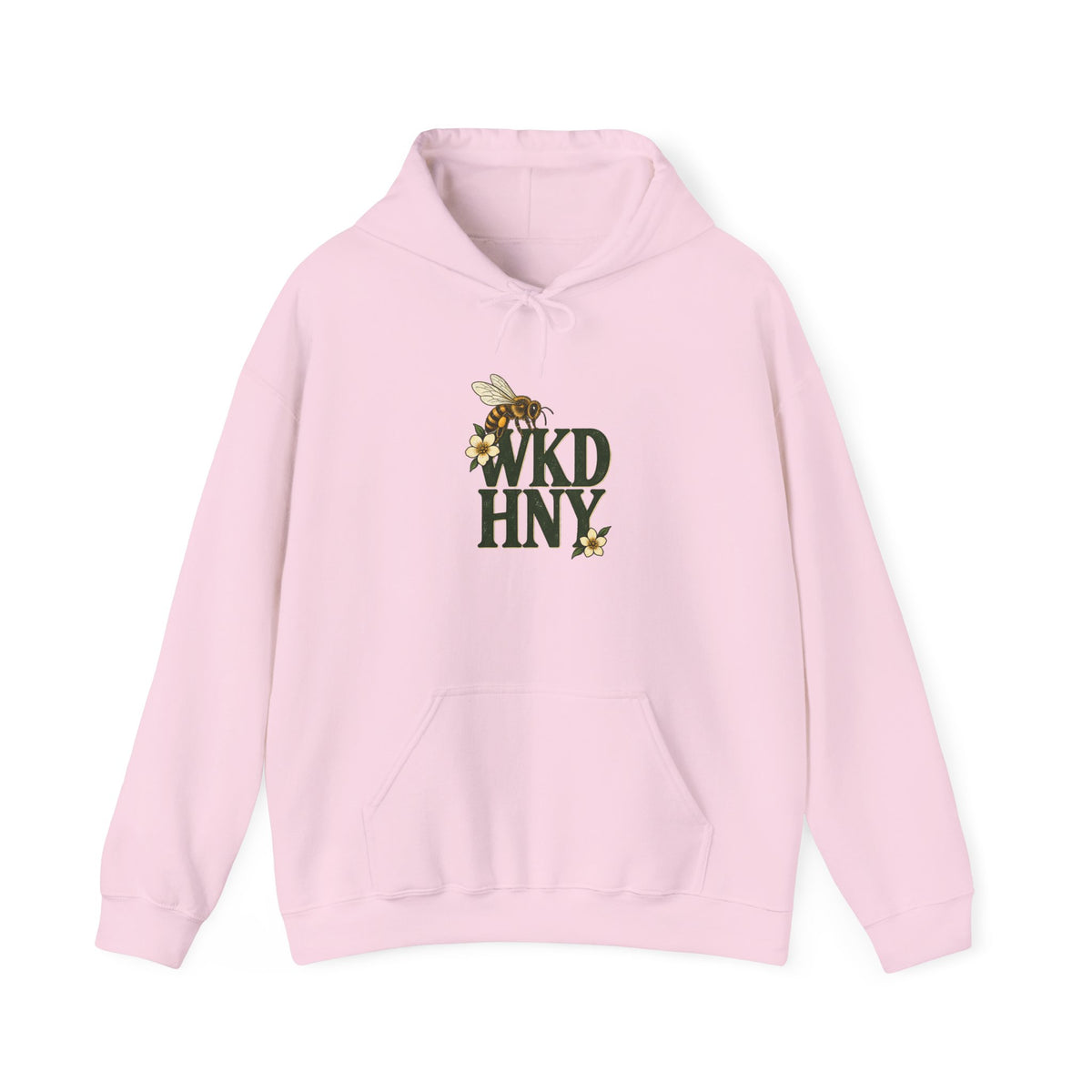 WKD HNY Bee Floral Design Hoodie | Honeybee Graphic Sweatshirt
