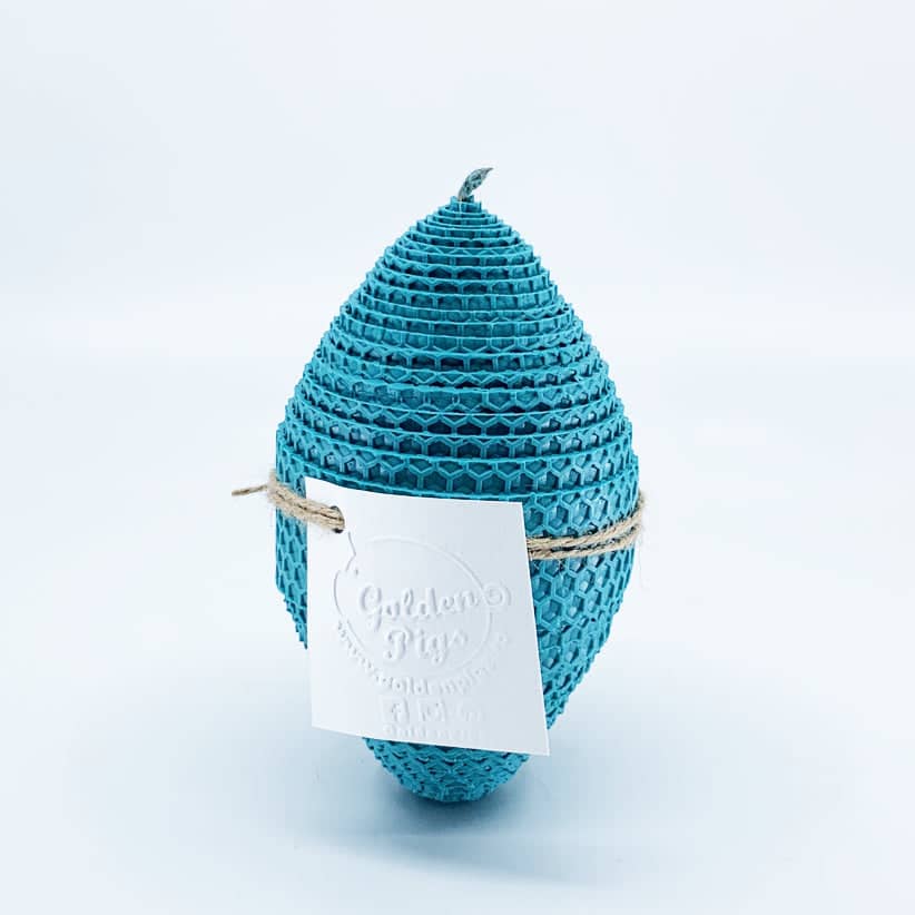 Handmade Beeswax Egg Candle | Large