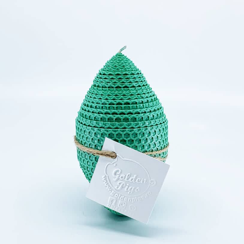 Handmade Beeswax Egg Candle | Large
