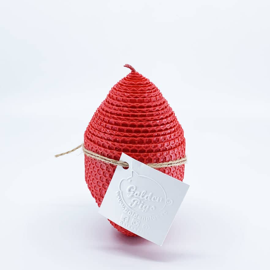 Handmade Beeswax Egg Candle | Large