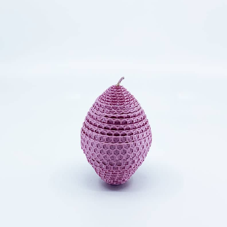 Handmade Beeswax Egg Candle | Small