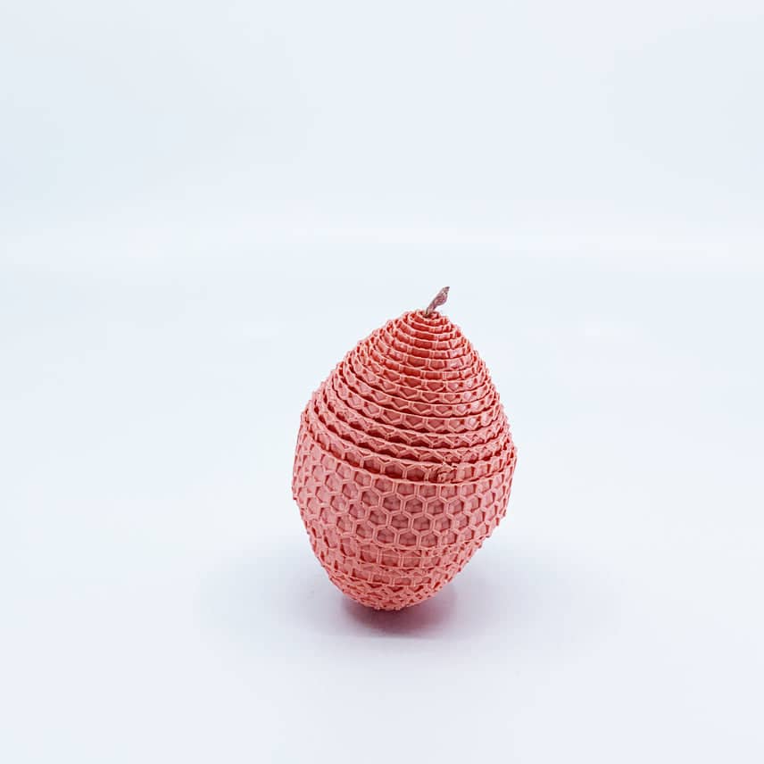 Handmade Beeswax Egg Candle | Small