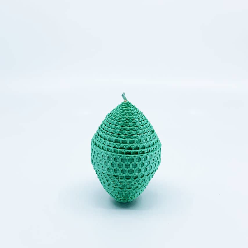 Handmade Beeswax Egg Candle | Small