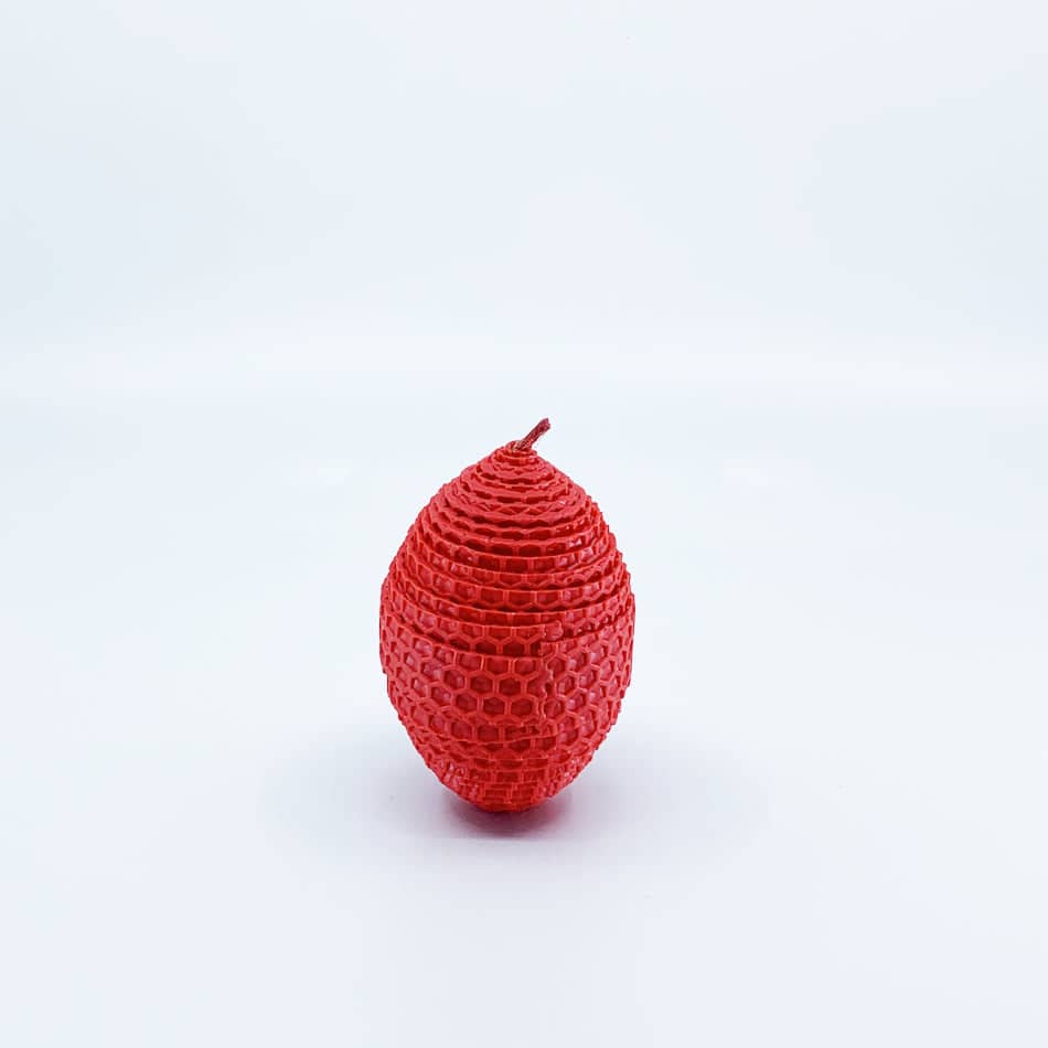 Handmade Beeswax Egg Candle | Small