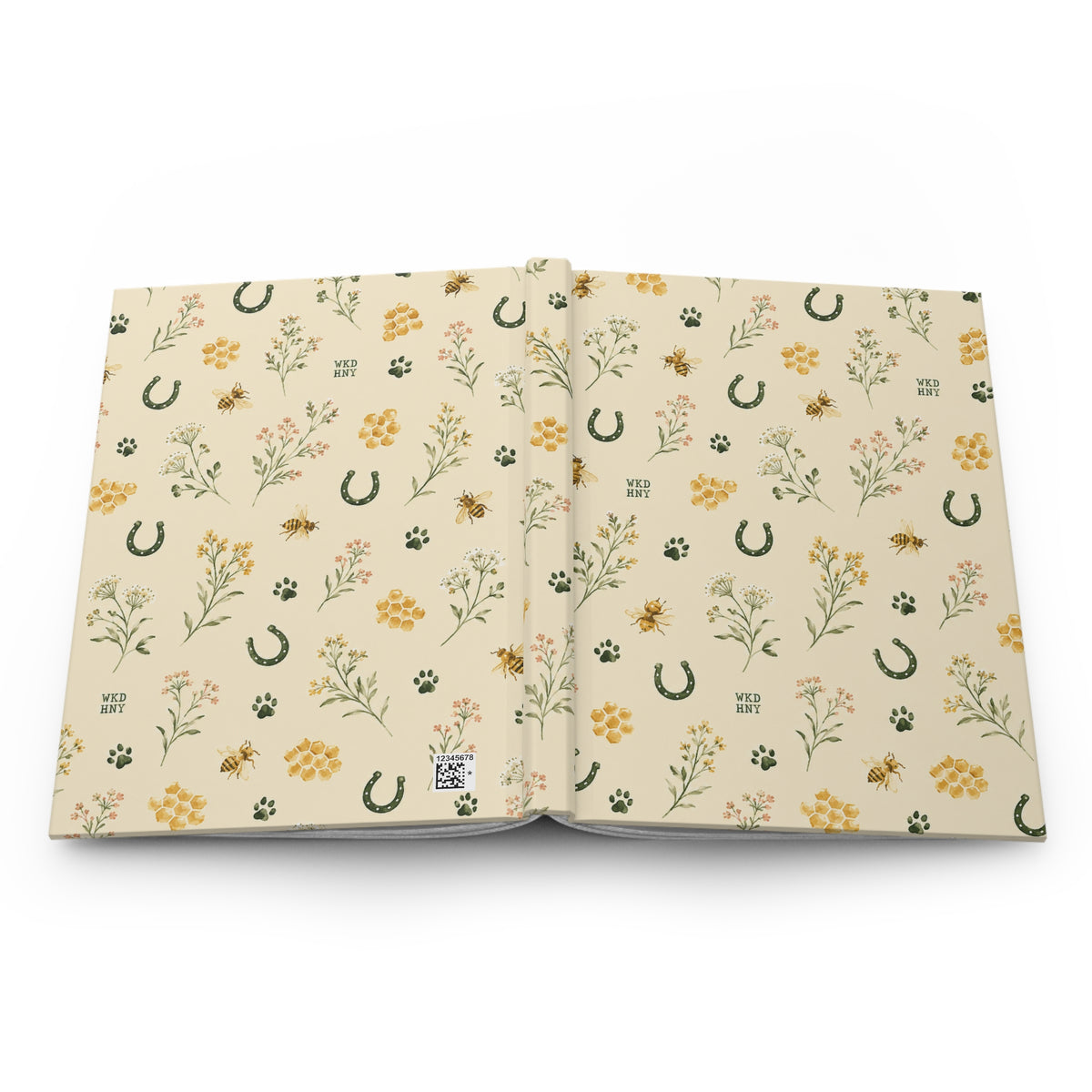 Gypsy Vanner Horse Pattern Hardcover Journal | Lined Notebook