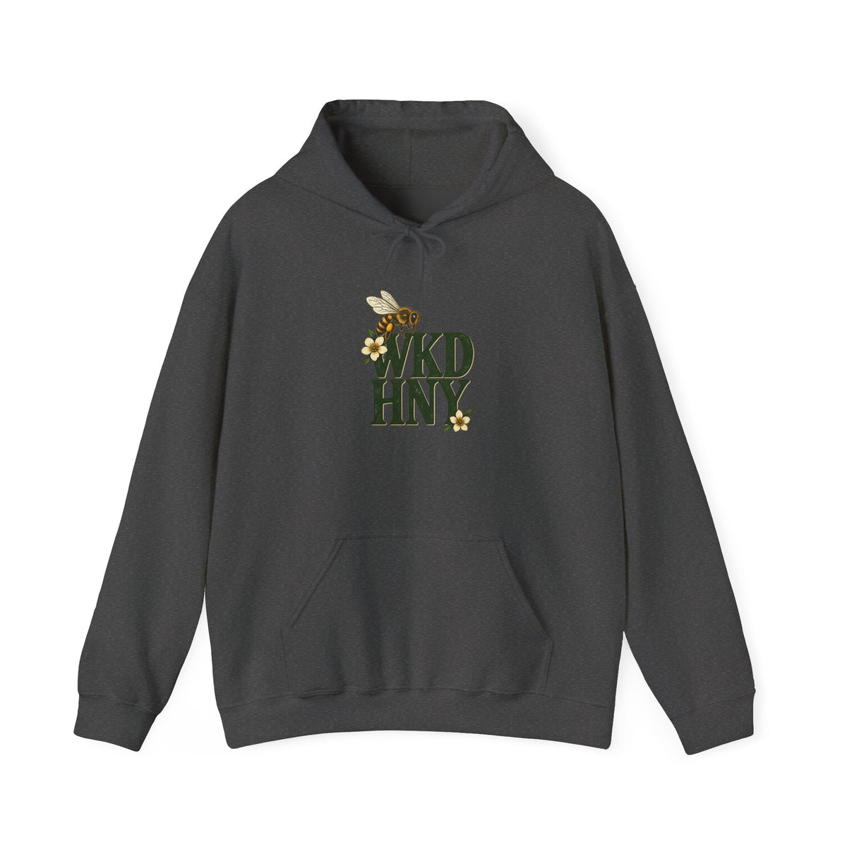 WKD HNY Bee Floral Design Hoodie | Honeybee Graphic Sweatshirt