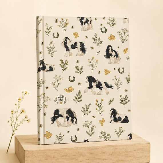 Gypsy Vanner horse pattern journal lifestyle product view